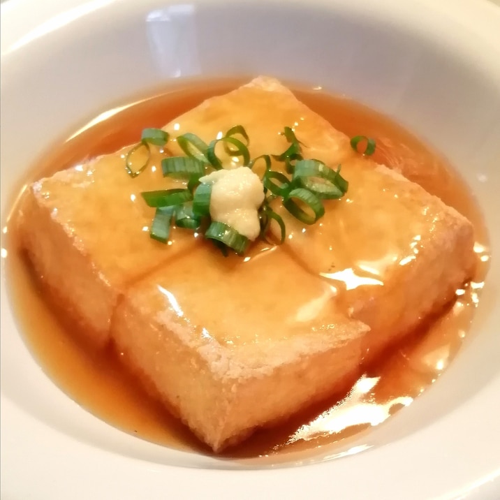 厚揚げで簡単♪トースター揚げ出し豆腐【餡レンチン】